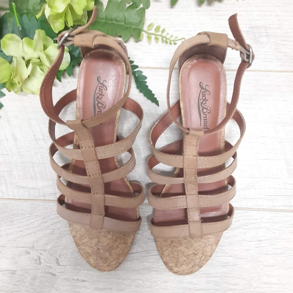 Lucky Brand Brown leather sandals size 7.5 - Picture 4 of 7
